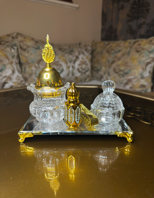 5-Piece Crystal Incense Burner Set