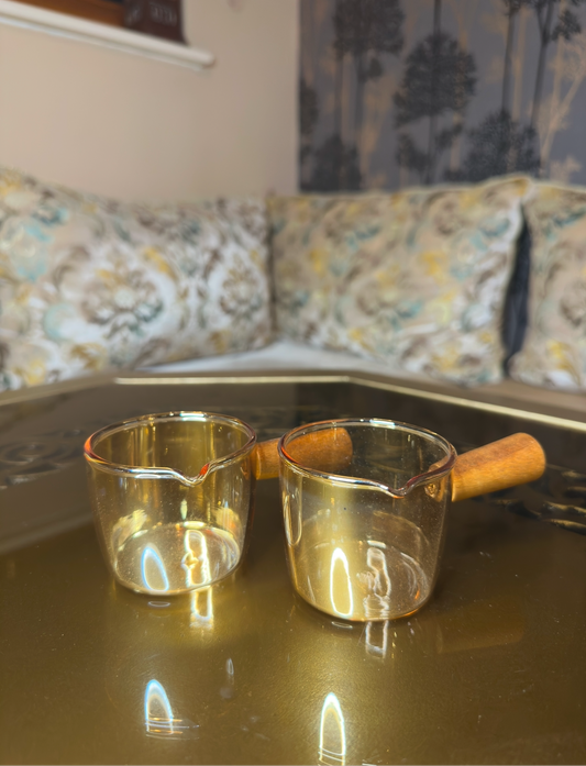 2-Pack Dressing Saucer With Wooden Handle