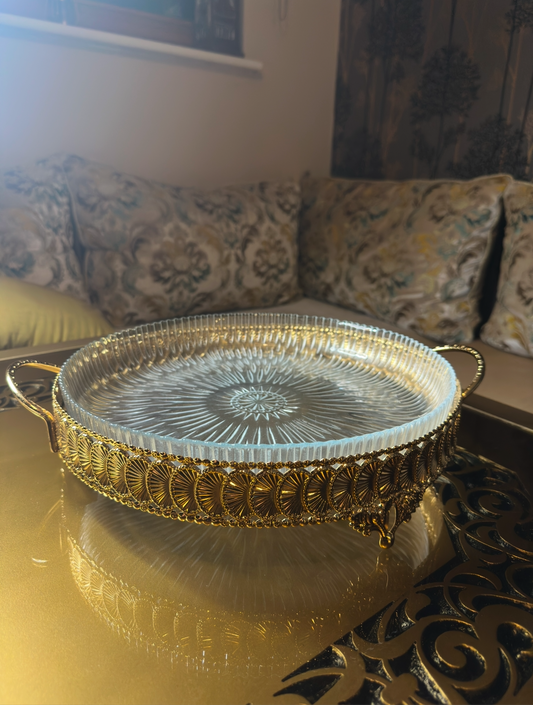 Gold and Glass Tray