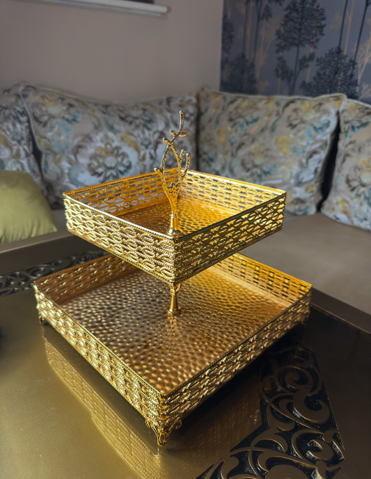 Two-Tier Square Cake Stand
